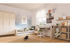 Hazel von YUNY by Paidi - Kojenbett cashmere-beige mit Schublade/ Gästebett