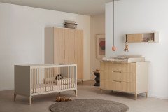 Jonte von Paidi - Nachtkonsole cashmere-beige - Stripy-Light-Oak