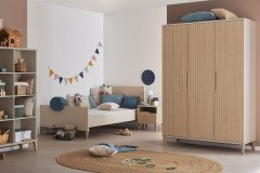 Jonte von Paidi - Nachtkonsole cashmere-beige - Stripy-Light-Oak