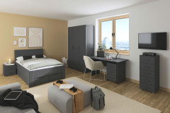Allrounder von Rauch Blue - Apartmentmöbel grau-metallic - weiß