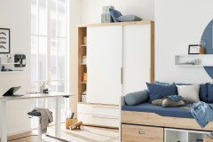 Fionn von Paidi - Jugendzimmer weiß - Eiche-Bordeaux-Nachbildung