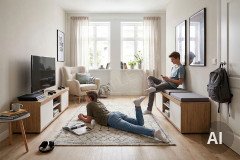 Fionn von Paidi - Jugendzimmer weiß - Eiche-Bordeaux-Nachbildung
