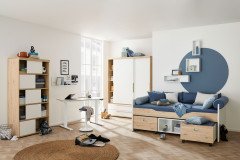 Fionn von Paidi - Jugendzimmer weiß - Eiche-Bordeaux-Nachbildung