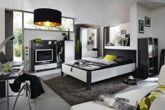 Nice4Home-F von Rauch Orange - Einzelbett weiß - dunkelgrau