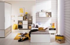 Carlo von Paidi - Wandregal weiß - Fichte vintage