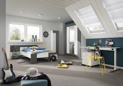 cadre von Röhr-Bush - ausziehbares Bettsofa weiß - Votan Eiche