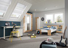 cadre von Röhr-Bush - ausziehbares Bettsofa weiß - Votan Eiche