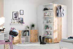 cadre von Röhr-Bush - ausziehbares Bettsofa weiß - Votan Eiche