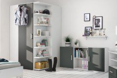 cadre von Röhr-Bush - ausziehbares Bettsofa weiß - Votan Eiche