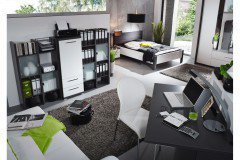 Nice4Home-F von Rauch Orange - Einzelbett weiß - dunkelgrau