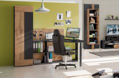 cadre.plus von Röhr-Bush - Medienelement anthrazit - Votan Eiche