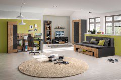 cadre.plus von Röhr-Bush - Medienelement anthrazit - Votan Eiche