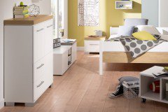 Kira von Paidi - Kojenbett kreideweiß - Eiche nautik Nachbildung