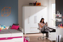 Kira von Paidi - Kojenbett kreideweiß - Eiche nautik Nachbildung