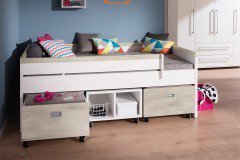 Kira von Paidi - Kojenbett kreideweiß - Eiche nautik Nachbildung