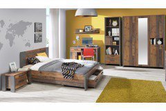 Clif von Forte - Bett 140 x 200 cm Old Wood Vintage