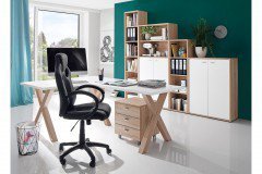 Mister Office von Mäusbacher - Rollcontainer Schwarzstahl & Asteiche