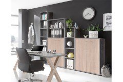 Mister Office von Mäusbacher - Rollcontainer Schwarzstahl & Asteiche