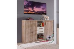 Cariba von Wimex - Bett San Remo Eiche/ weiß