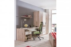 Cariba von Wimex - Bett San Remo Eiche/ weiß