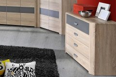 Yoop von Forte - 140er Jugendbett mit Kopfteilpolster