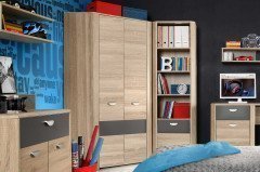 Yoop von Forte - 140er Jugendbett mit Kopfteilpolster