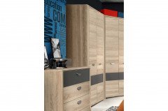 Yoop von Forte - 140er Jugendbett mit Kopfteilpolster