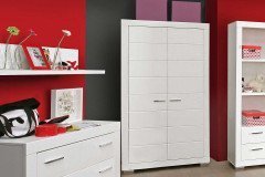 Snow von Forte - Jugendzimmer: Schrank 3-türig & 90er Bett