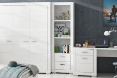 Snow von Forte - Jugendzimmer: Schrank 3-türig & 90er Bett