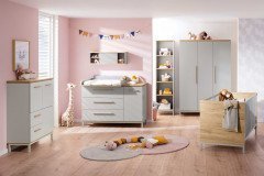 Benne von Paidi - Jugendbett kieselgrau - Eiche-Montana