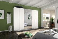 Alabama von Rauch Orange - Kleiderschrank weiß Hochglanz