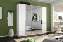 Alabama von Rauch Orange - Kleiderschrank weiß Hochglanz