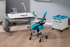 Tablo von Paidi - Kinder-Schreibtisch weiß - brombeer