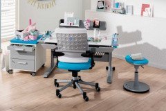 Tablo von Paidi - Kinder-Schreibtisch weiß - brombeer