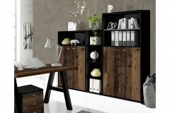 Mister Office von Mäusbacher - Rollcontainer Schwarzstahl & Asteiche