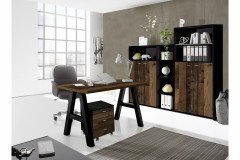 Mister Office von Mäusbacher - Rollcontainer Schwarzstahl & Asteiche