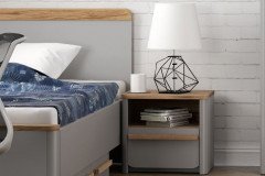 Surfinio von Forte - Jugendzimmer-Set hellgrau - Catania Eiche