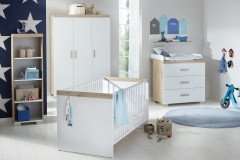 Hilja von Transland® - Kleiderschrank 2T weiß - Eiche