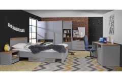 Surfinio von Forte - Jugendzimmer-Set hellgrau - Catania Eiche