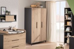 Tomke von Paidi - Jugendzimmer Eiche bordeaux - Naturschwarz