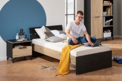 Tomke von Paidi - Jugendzimmer Eiche bordeaux - Naturschwarz