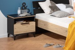 Tomke von Paidi - Jugendzimmer Eiche bordeaux - Naturschwarz