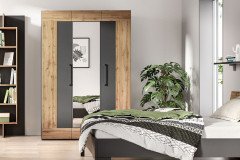 cadre.plus von Röhr-Bush - Medienelement anthrazit - Votan Eiche