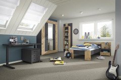 cadre.plus von Röhr-Bush - Medienelement anthrazit - Votan Eiche