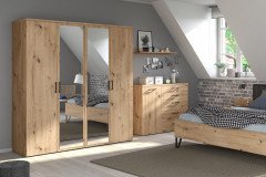 Boston-sleeping von Priess - Jugendzimmer-Wohnwand Artisan-weiß