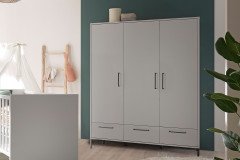 Olaf von Mäusbacher - Kombi-Kleiderschrank kreidegrau matt