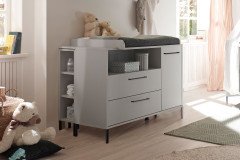 Olaf von Mäusbacher - Kombi-Kleiderschrank kreidegrau matt