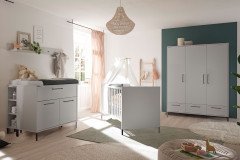 Olaf von Mäusbacher - Kombi-Kleiderschrank kreidegrau matt