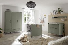 Ole von Mäusbacher - grüner Kombischrank 3-türig mit 3 Schubladen