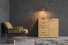 Kommode Typ 06 von JUTZLER - Schubladenkommode weiß - Glas bianco matt